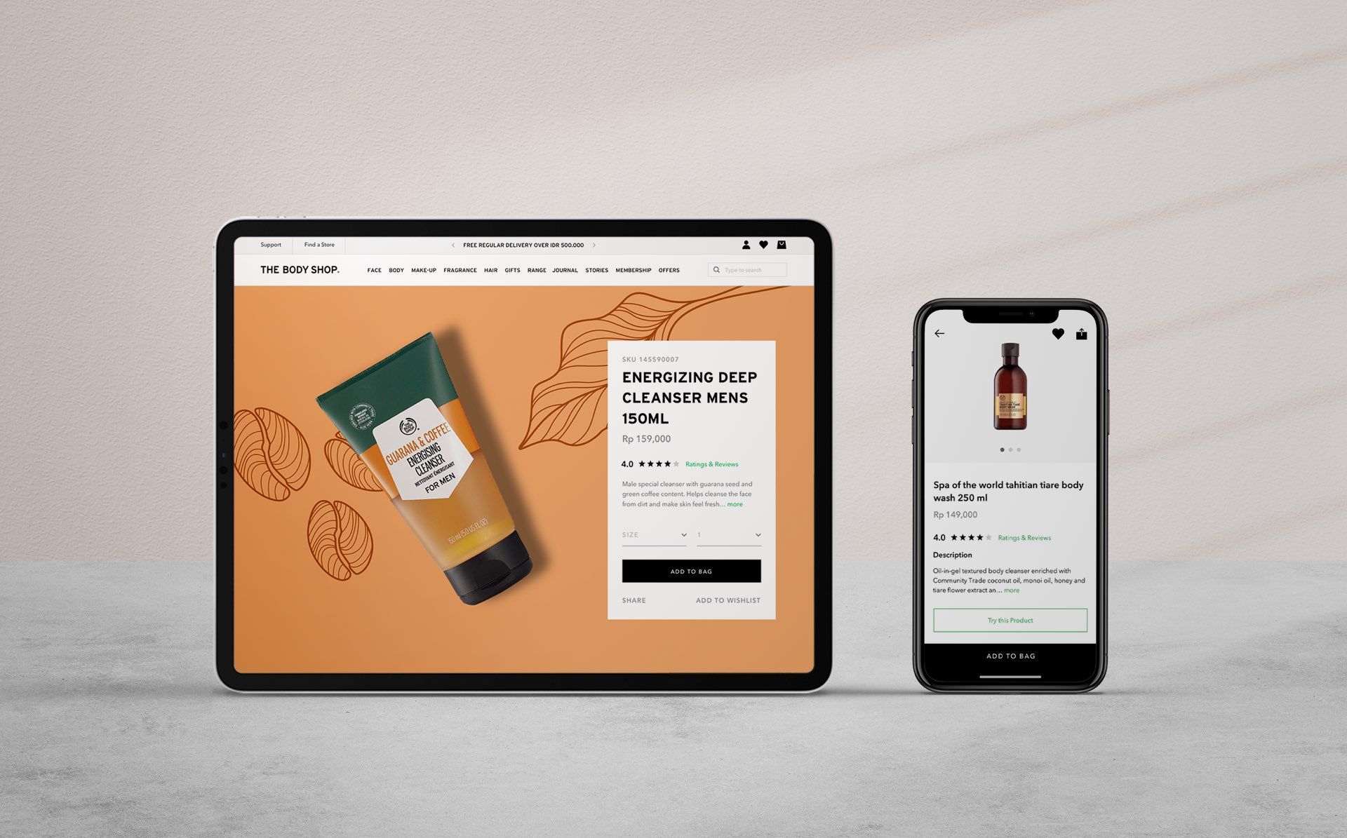 The Body Shop Web & Mobile App by Fleava - Bali, Jakarta & Singapore Digital Agency